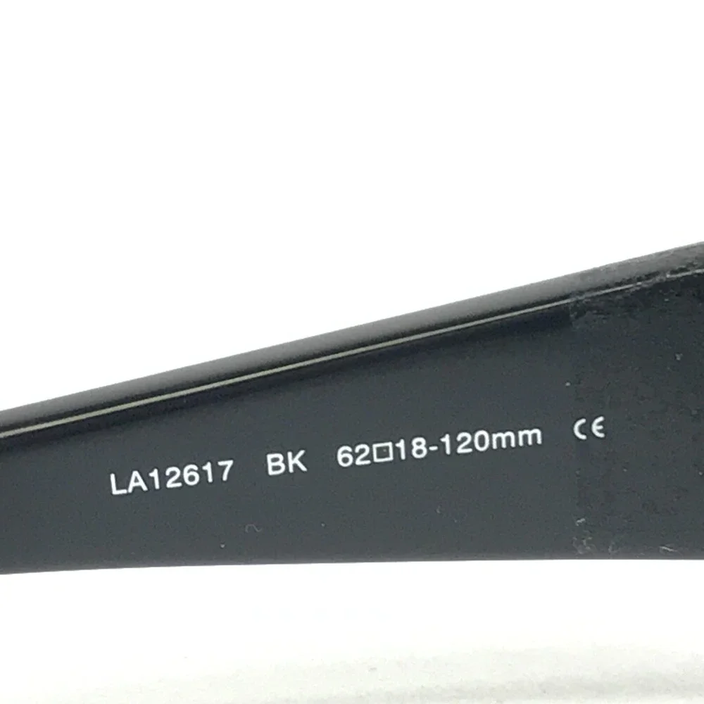 Lacoste Sunglasses LA12617 BK Black Square Frames with Red Lenses 62-18-120